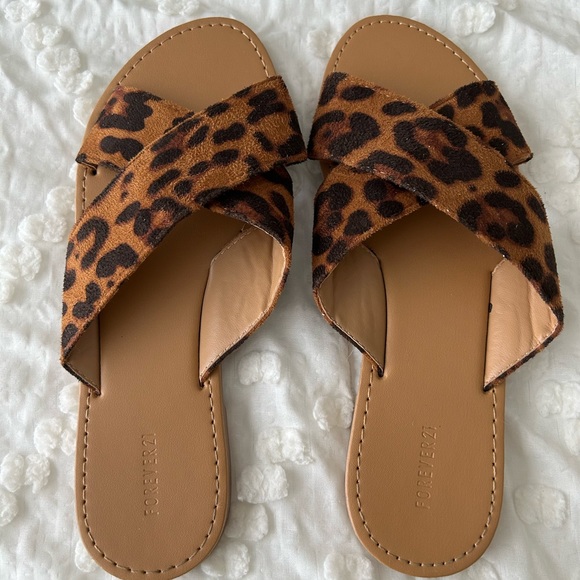 Forever 21 Cheetah Print Sandals - Picture 5 of 10
